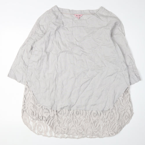 Phase Eight Grey Women's Tunic Blouse Size 12