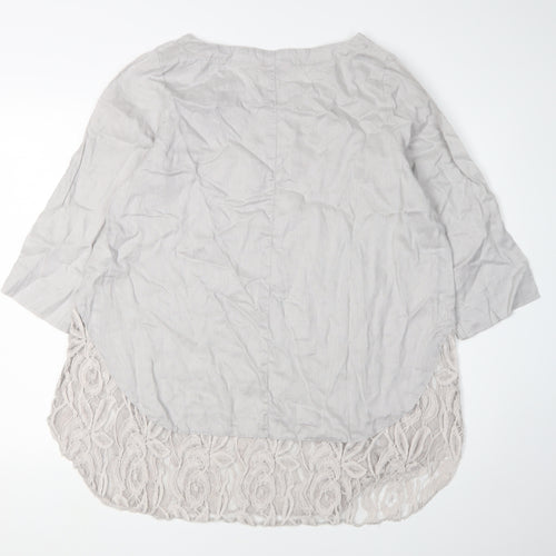 Phase Eight Grey Women's Tunic Blouse Size 12