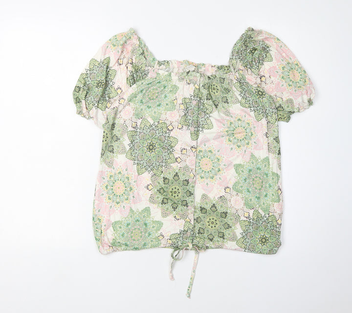FatFace Women's Multicoloured Blouse, UK 8, Viscose Blend, Floral