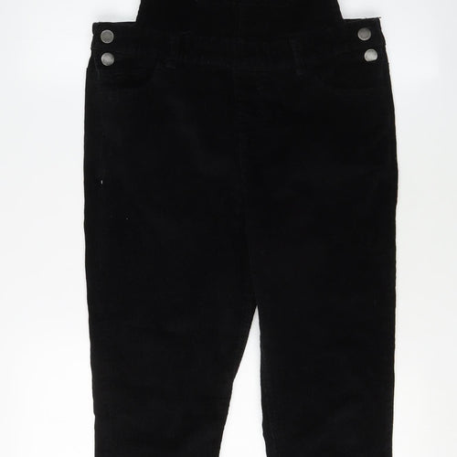 Denim Co. Women's Black Corduroy Dungaree Size 12