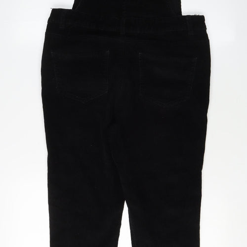 Denim Co. Women's Black Corduroy Dungaree Size 12