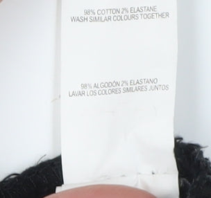 Denim Co. Women's Black Corduroy Dungaree Size 12