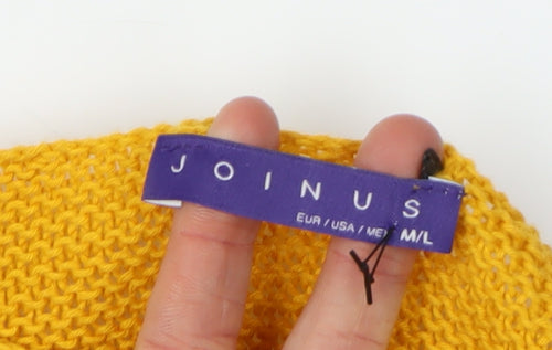 Joinus Women's Yellow Cable-Knit Pullover Jumper M/L