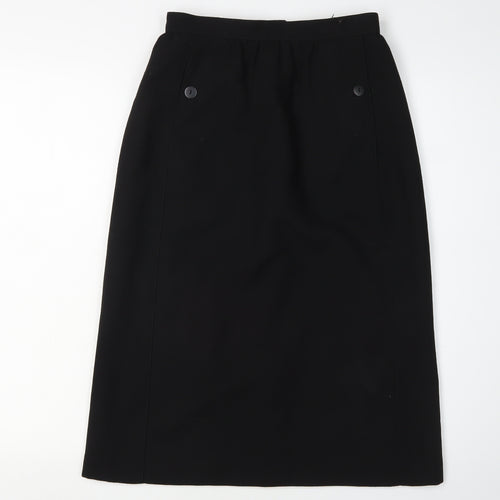St Michael Women's Black Midi Pencil Skirt Size 10