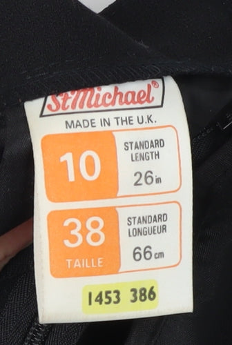St Michael Women's Black Midi Pencil Skirt Size 10