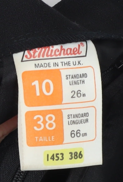 St Michael Women's Black Midi Pencil Skirt Size 10