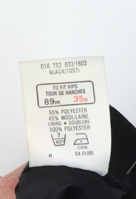 St Michael Women's Black Midi Pencil Skirt Size 10