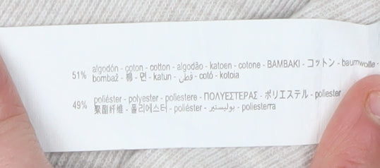 Zara Women's Ivory Short Sleeve Mock Neck Top