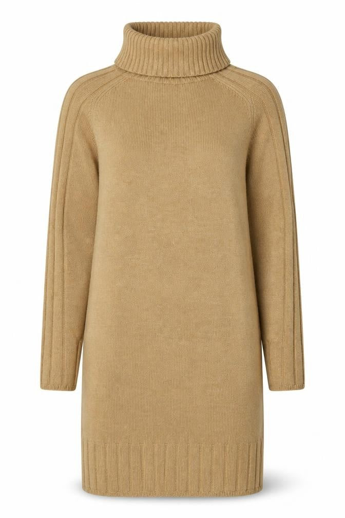 NEXT Women's Beige XS Knit Dress Roll Neck Winter