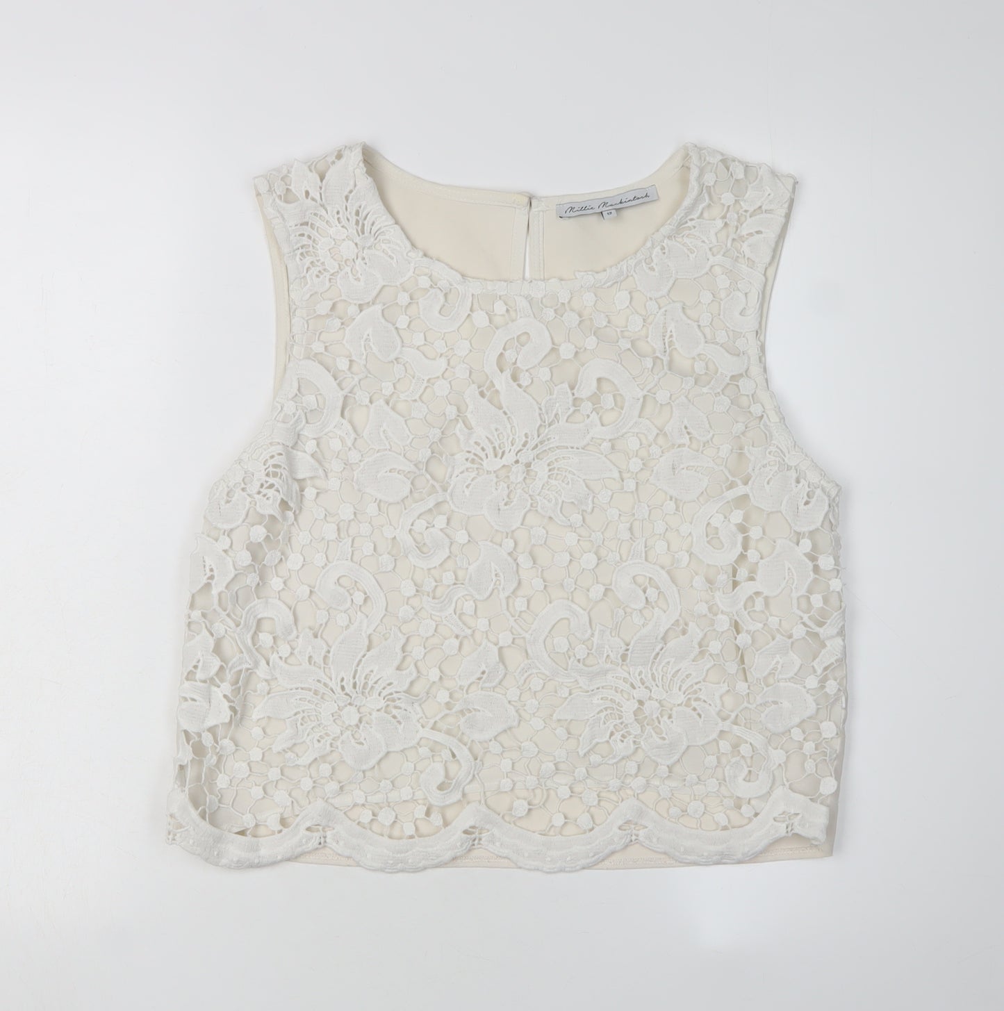 Millie Mackintosh Women's Ivory Camisole Blouse Size 12