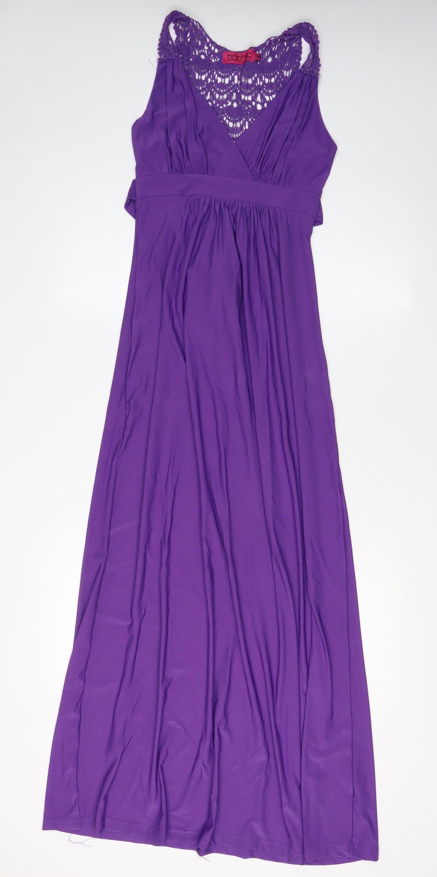 Boohoo Women's Purple Sleeveless Maxi Dress S/M