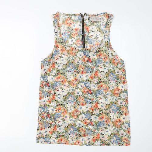 Hearts & Bows Women's Multicoloured Floral Tank Top Size 10