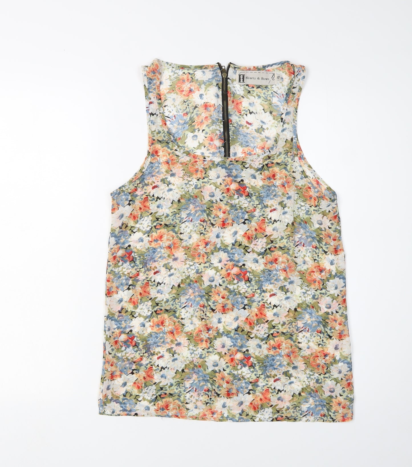 Hearts & Bows Women's Multicoloured Floral Tank Top Size 10