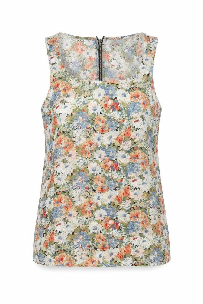 Front view of Hearts & Bows Women's Multicoloured Floral Tank Top, size 10