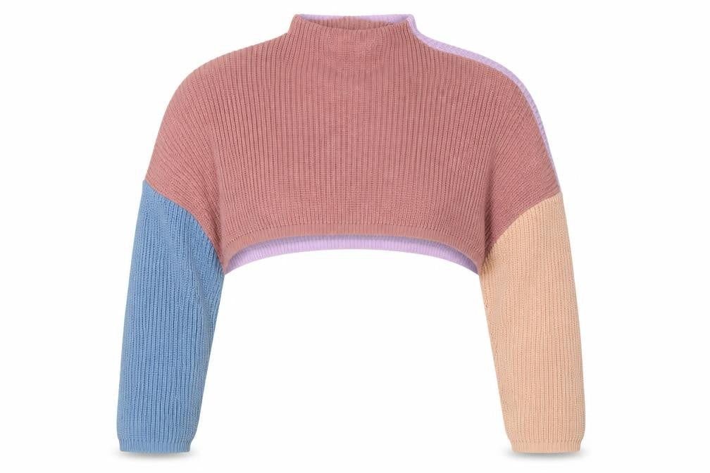 Front view of In The Style Women's Multicoloured Cape Jumper S