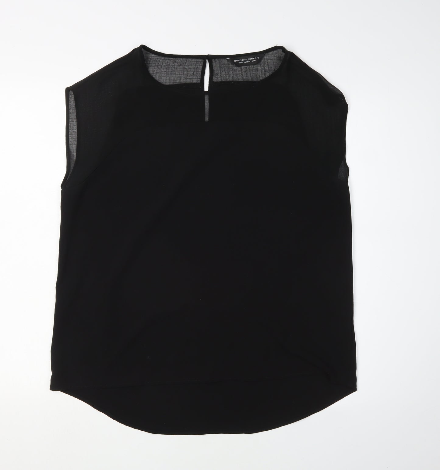 Dorothy Perkins Women's Black Sleeveless Blouse UK 14