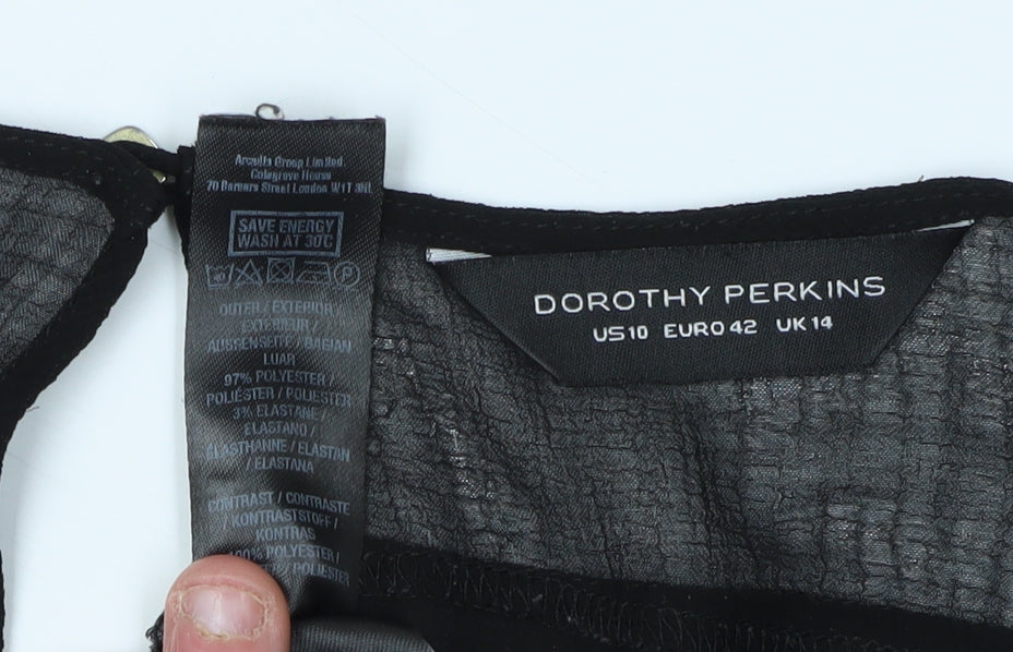 Dorothy Perkins Women's Black Sleeveless Blouse UK 14