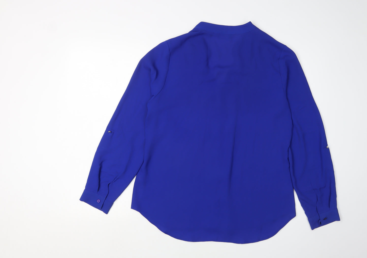 Dorothy Perkins Women's Blue Button-Up Blouse Size 12