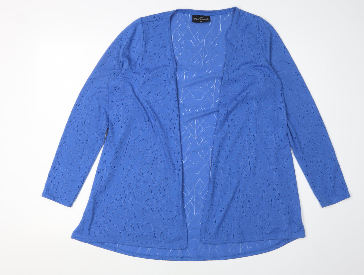 Next Women's Blue Open-Knit Cardigan Size 12
