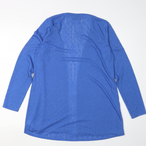 Next Women's Blue Open-Knit Cardigan Size 12