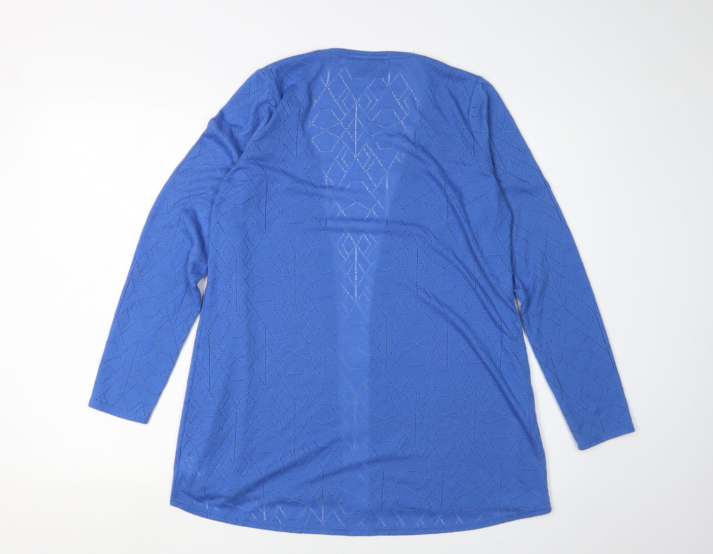 Next Women's Blue Open-Knit Cardigan Size 12