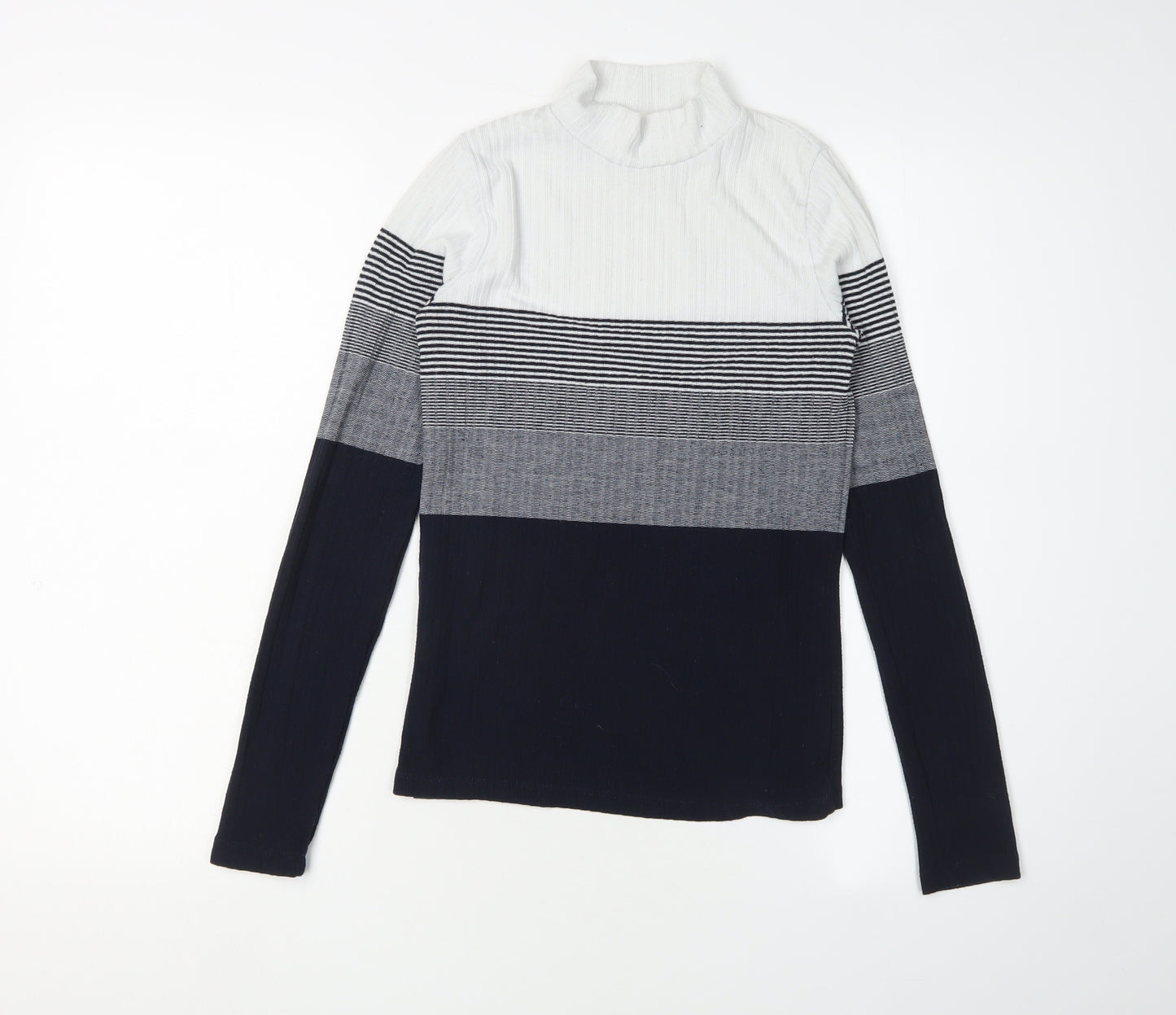 MNG Women's Multicoloured Striped Pullover Jumper Size 8
