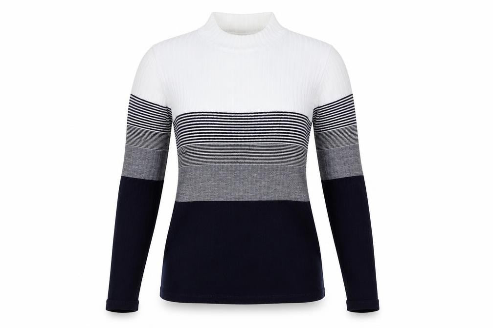 Front view of Mango Women's Multicoloured Striped jumper, size 8