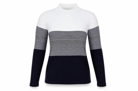 Front view of Mango Women's Multicoloured Striped jumper, size 8