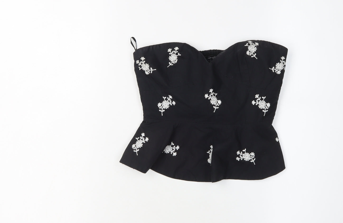 Zara Women's Black Embroidered Camisole XS