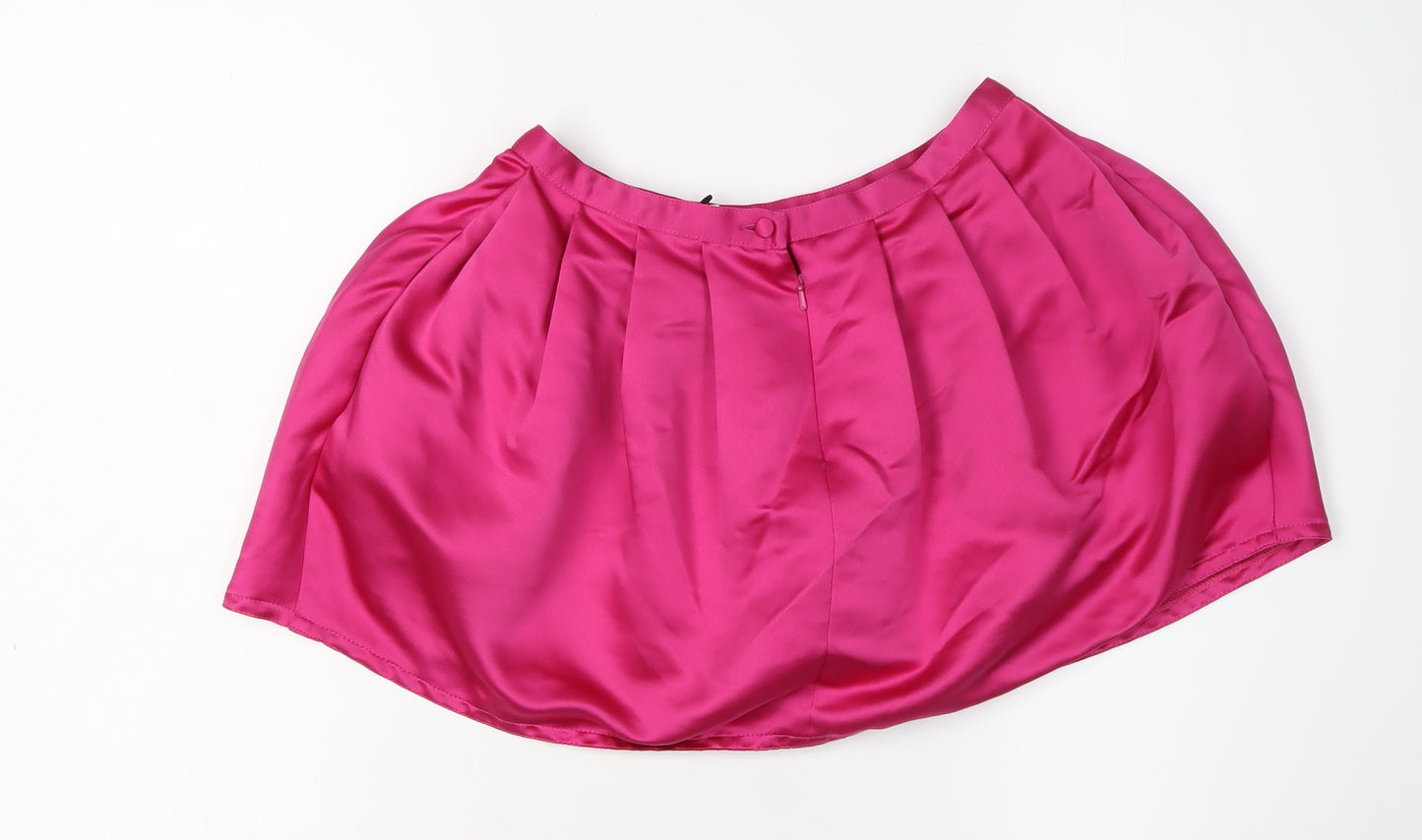 Topshop Women's Pink Skirt, Size 8, Polyester