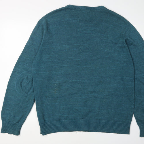 Marks and Spencer Men's Blue Pullover Jumper L