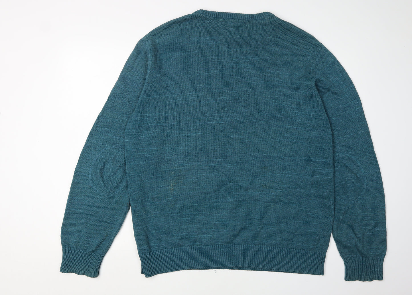 Marks and Spencer Men's Blue Pullover Jumper L