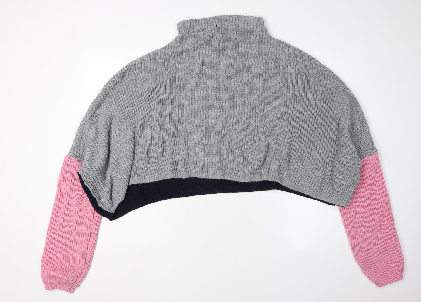 PrettyLittleThing Women's Multicoloured High Neck Jumper Size 6