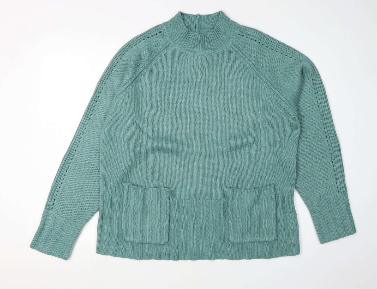 Next Women's Green High Neck Pullover Jumper, Size 16