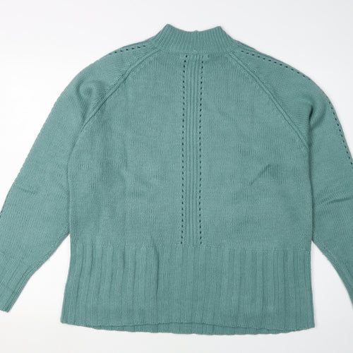 Next Women's Green High Neck Pullover Jumper, Size 16