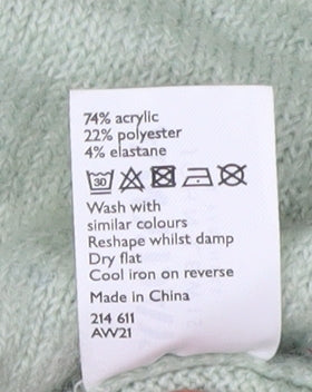 John Lewis Women's Green Hooded Pullover Jumper - Size S