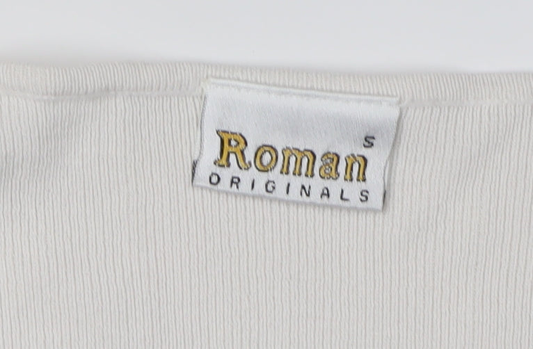 Roman Originals Women's Ivory V-Neck Long Sleeve Jumper
