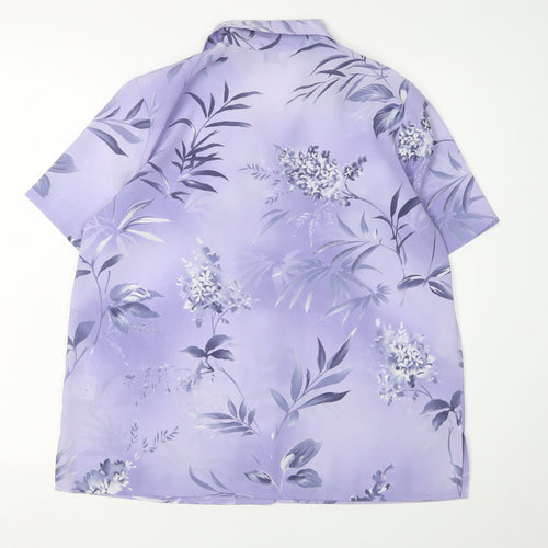 Berketex Women's Purple Floral Blouse, Size 14, Petite