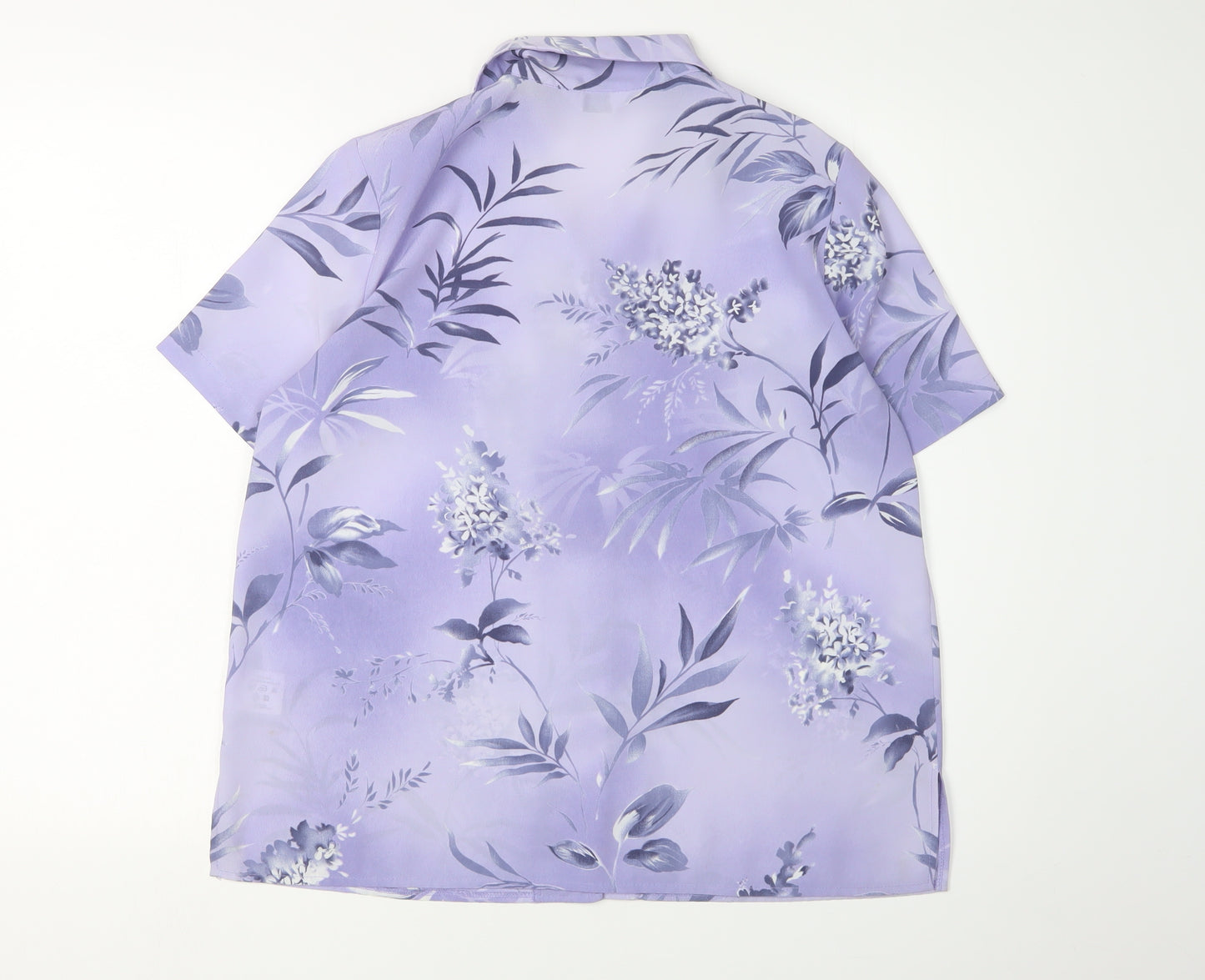 Berketex Women's Purple Floral Blouse, Size 14, Petite
