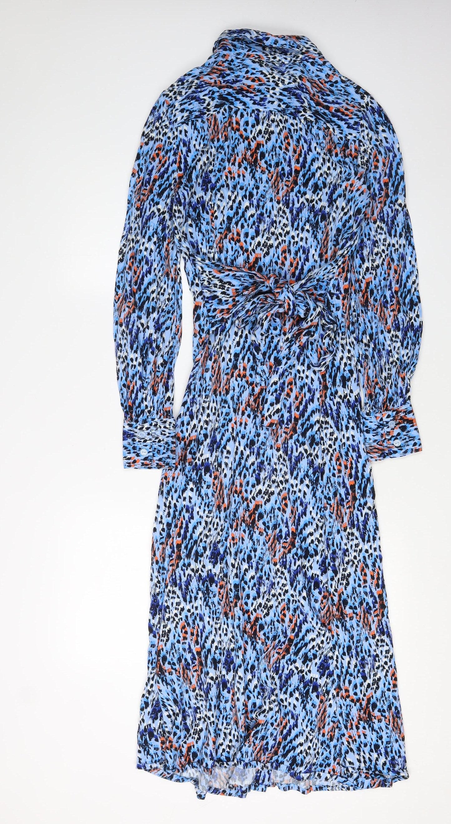 Marks and Spencer Women's Blue Animal Print Dress Size S