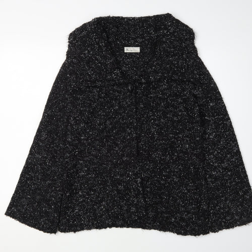 BHS Black Women's Cape Jumper - Size 10