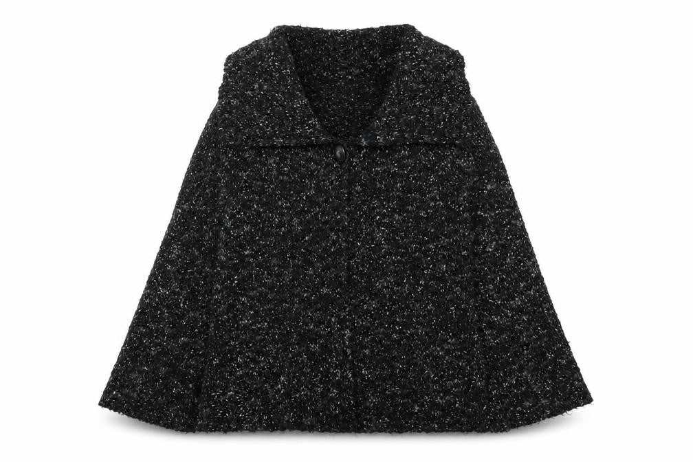 Front view of BHS Black Women's Cape Jumper -, size 10