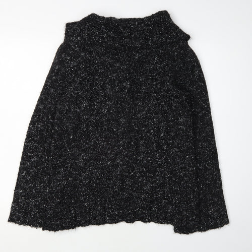 BHS Black Women's Cape Jumper - Size 10