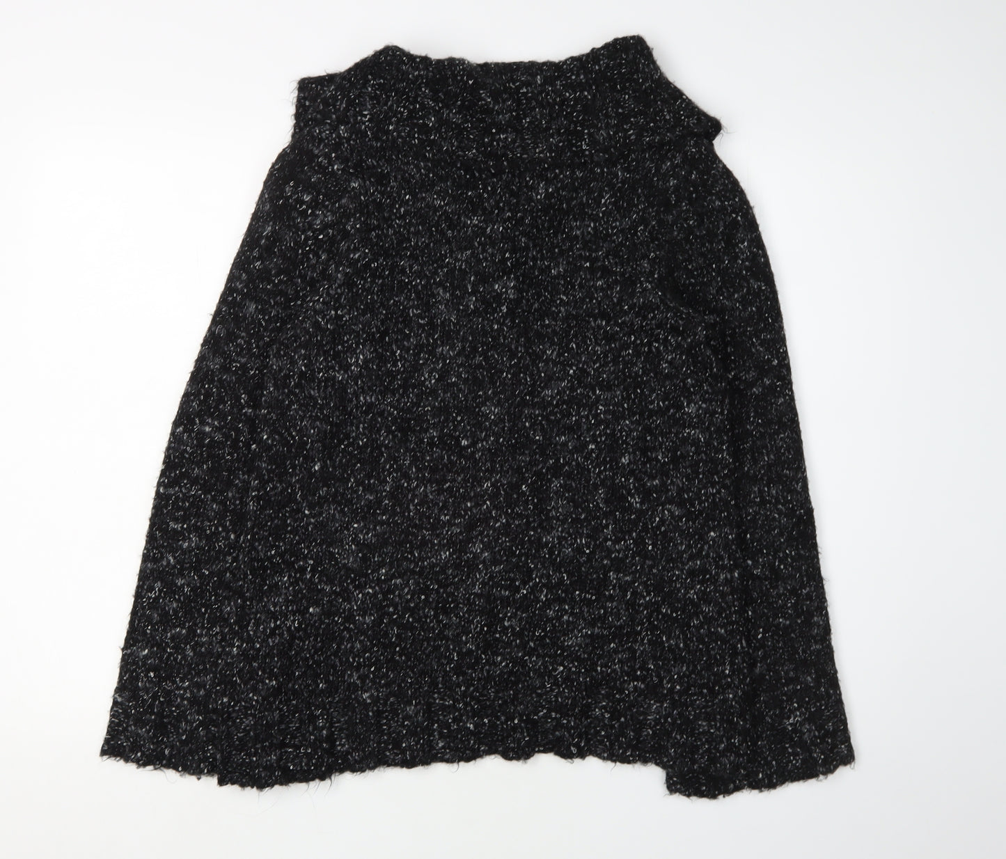 BHS Black Women's Cape Jumper - Size 10