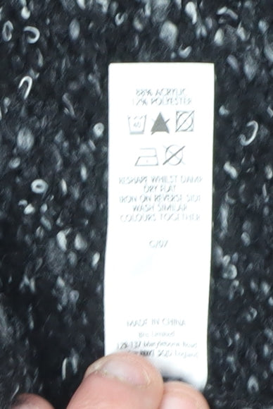 BHS Black Women's Cape Jumper - Size 10