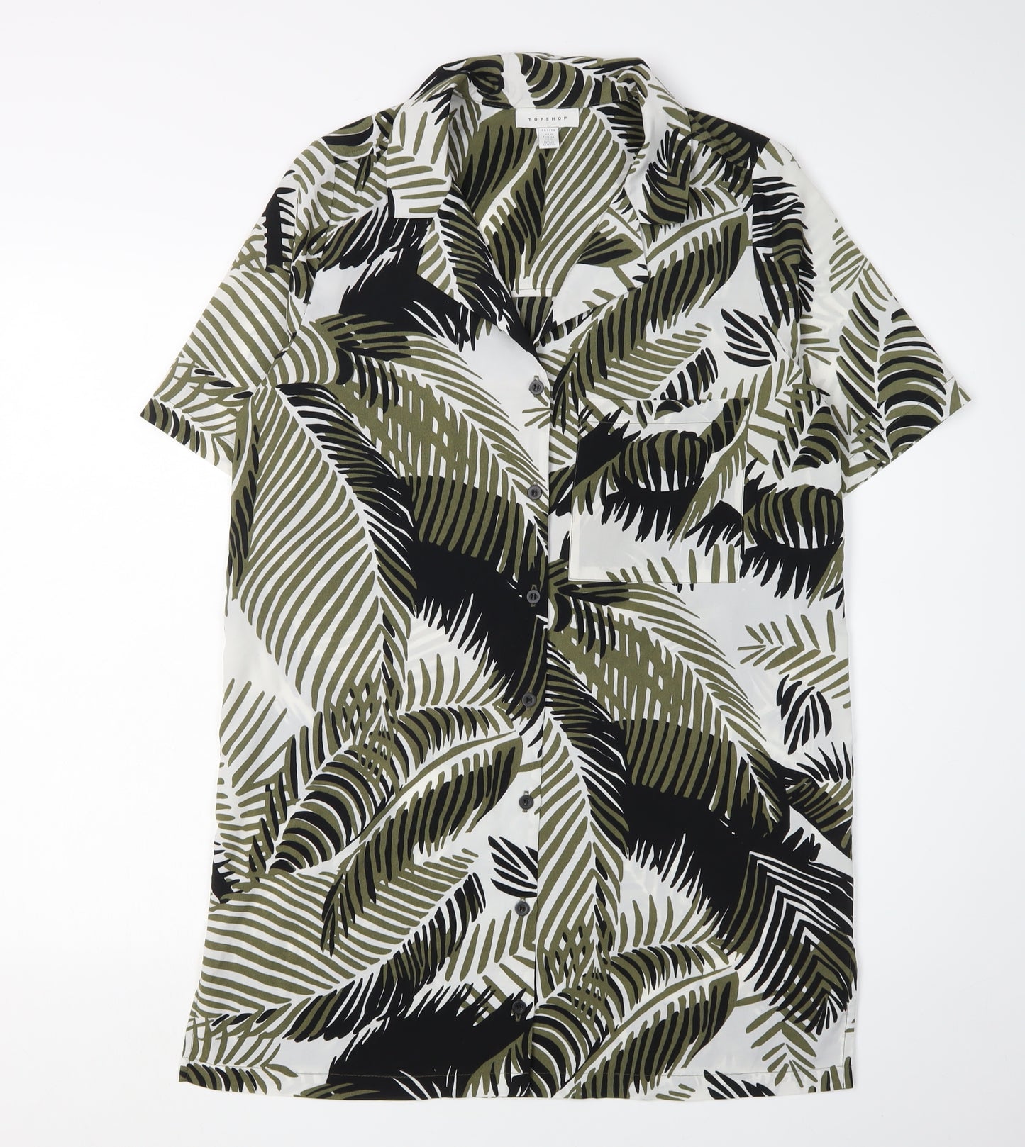 Topshop Women's Multicoloured Shirt Dress Size 10