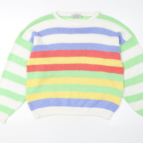 Next Women's Multicoloured Striped Pullover Jumper M