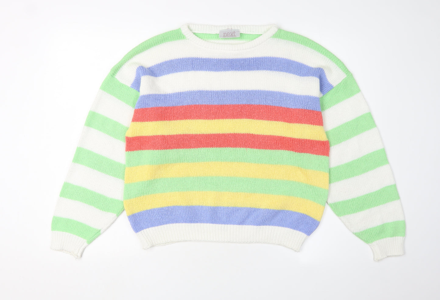 Next Women's Multicoloured Striped Pullover Jumper M