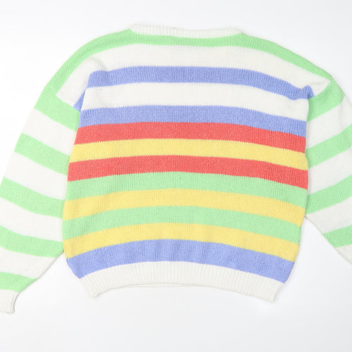 Next Women's Multicoloured Striped Pullover Jumper M