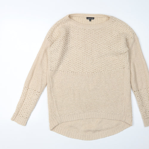 Warehouse Women's Beige Pullover Jumper, Size 8